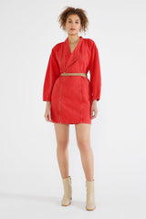 Charley Biker Dress in Fiery Red