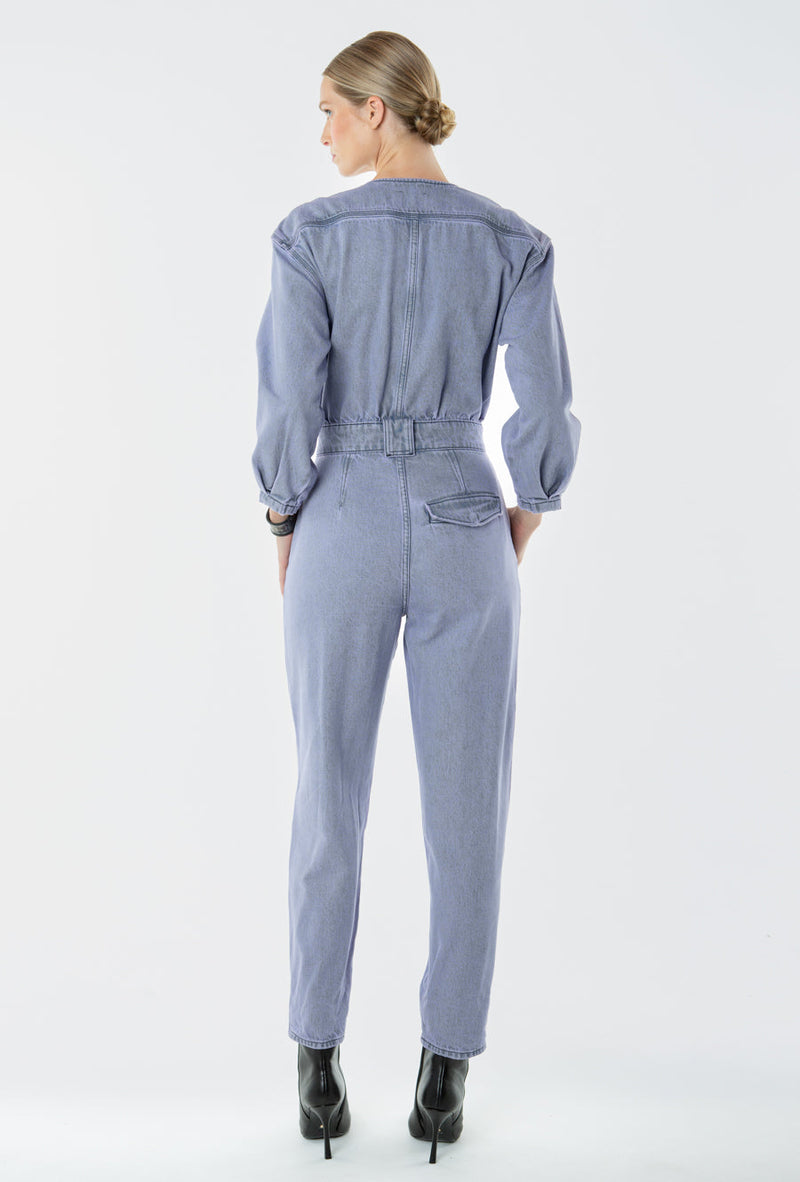 Fatima Vintage Jumpsuit - Cyclone Violet
