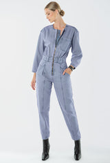 Fatima Vintage Jumpsuit - Cyclone Violet
