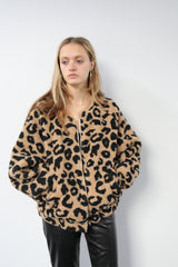 Leopard Zip Up Jacket