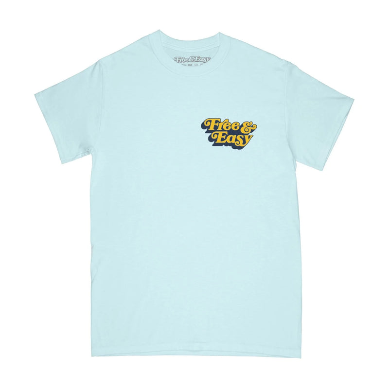Be Happy LA S/S Tee in Blue