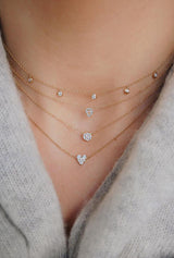 Full Cut Diamond Disc Choker Necklace