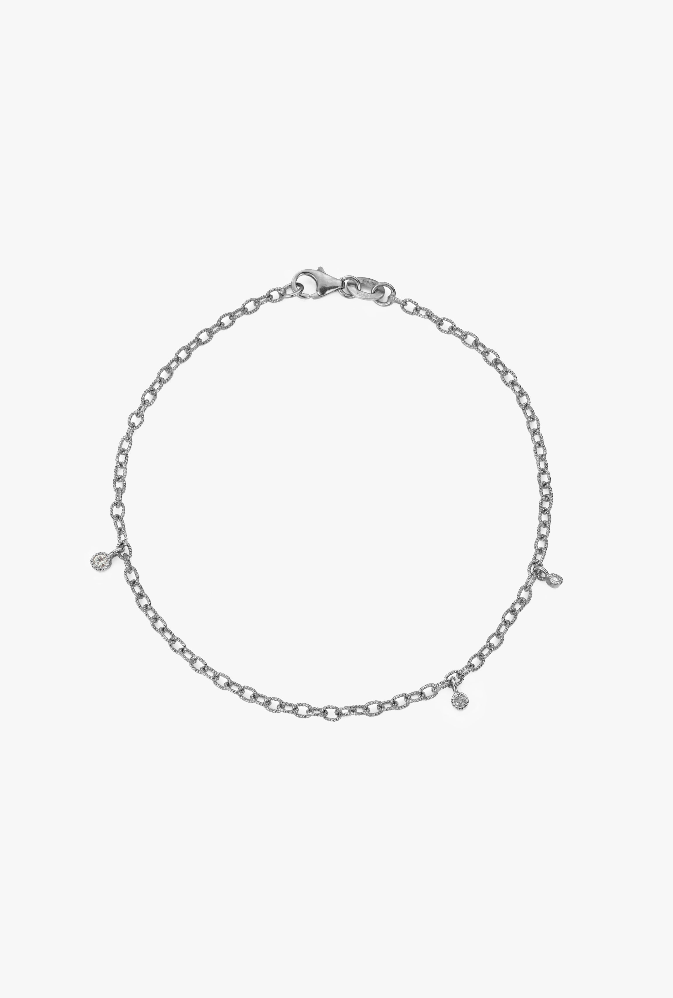 Green Sapphire Diamond Moon Drop Bracelet