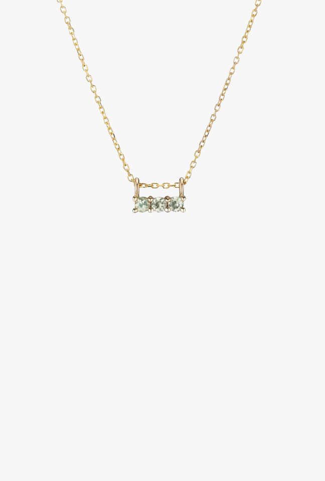 Green Sapphire 3S Necklace