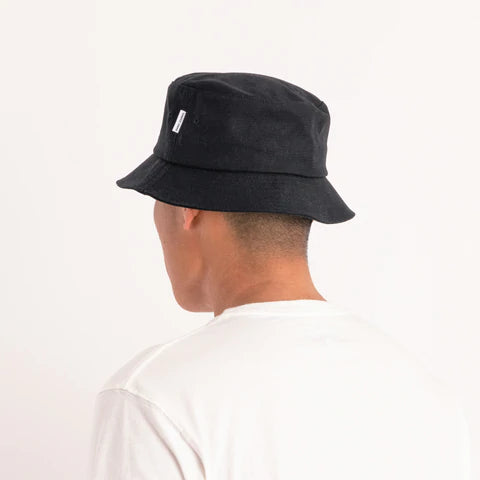 Primary Linen Bucket Hat in Black