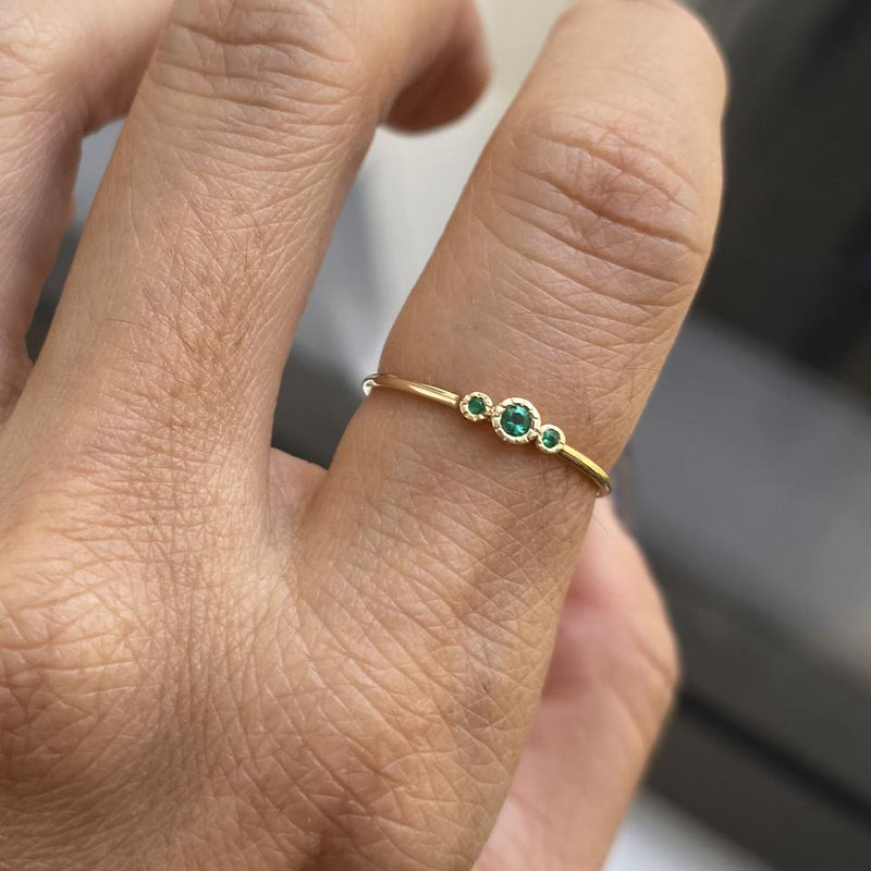 Emerald Genesis Ring in Yellow Gold