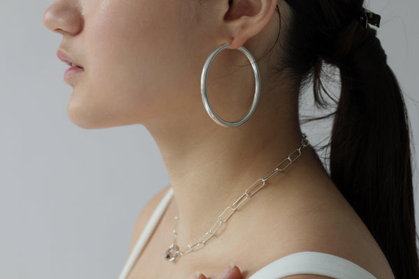 STERLING SILVER HOOP EARRINGS