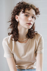 Almond Huggie Hoops