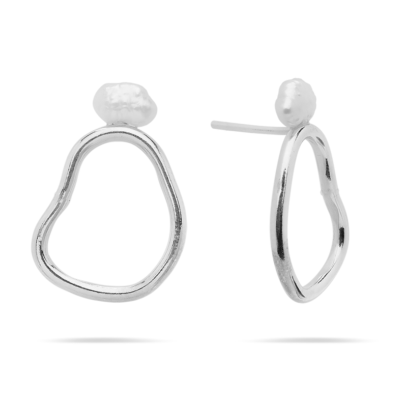 Freeform Pearl Studs