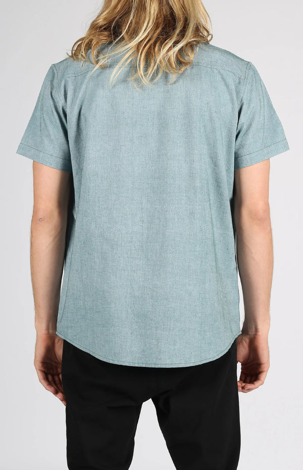 Shooty SS Woven Shirt in Emerald