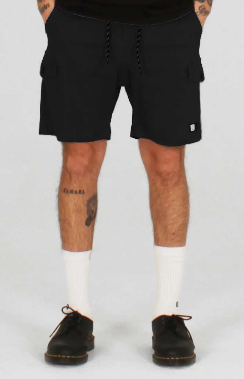 Titan Twill Cargo Short in Black