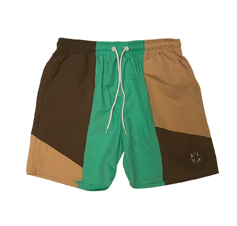 Gaston Paneled Jogger Short in Seafoam