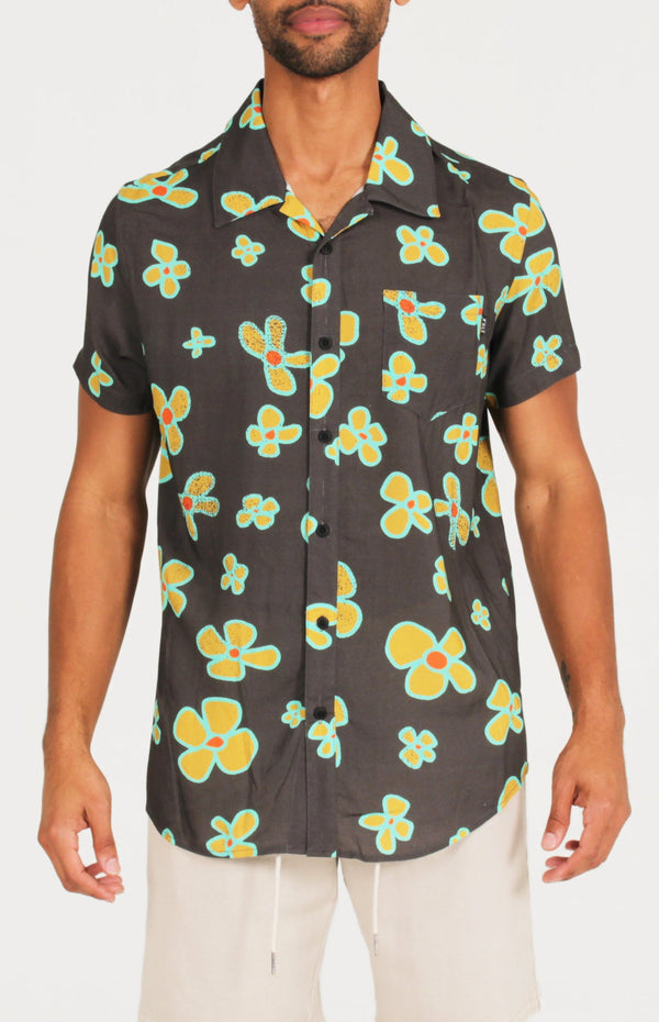 Korman S/S Shirt in Charcoal