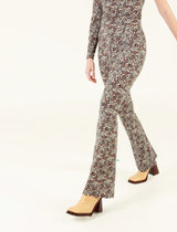 Leela Pants in Brown Flowers