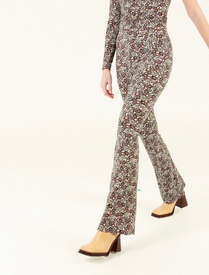 Leela Pants in Brown Flowers