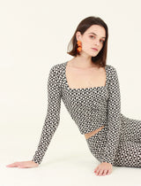 Lua Top in Black Hearts