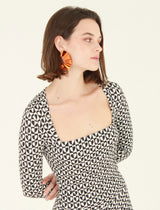 Lua Top in Black Hearts