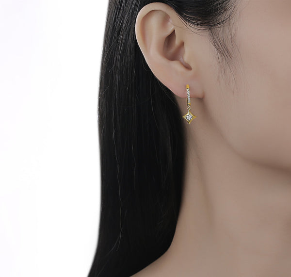 Sparkle Drop Dangling Lab Grown Diamond Earrings