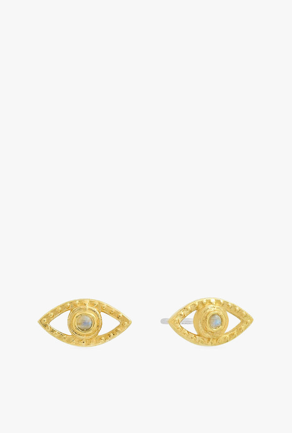 Lone Eye Studs in Moonstone