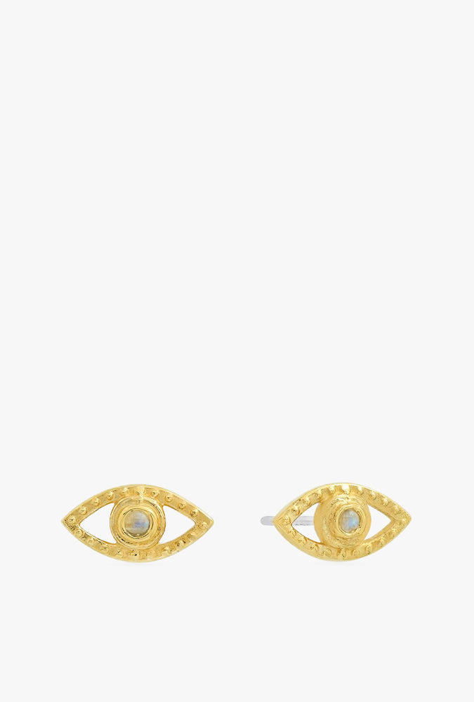 Lone Eye Studs in Moonstone