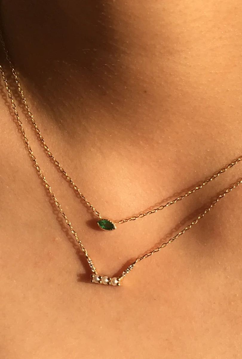 Marquise Emerald Necklace