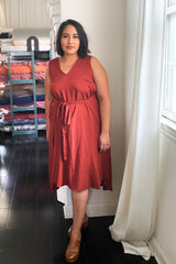 Riviera Wrap Dress in Marsala