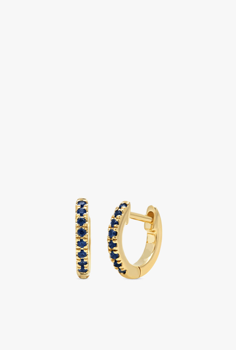 Mini Blue Sapphire Huggies