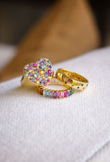 Multi Colored Polka Dot Ring