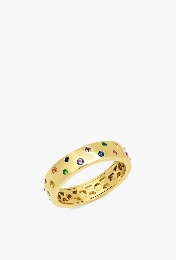 Multi Colored Polka Dot Ring