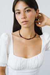 Avery Necklace in Garnet