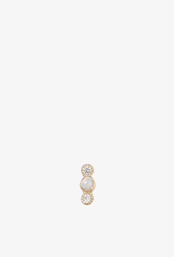 Opal Diamond Dot Stud