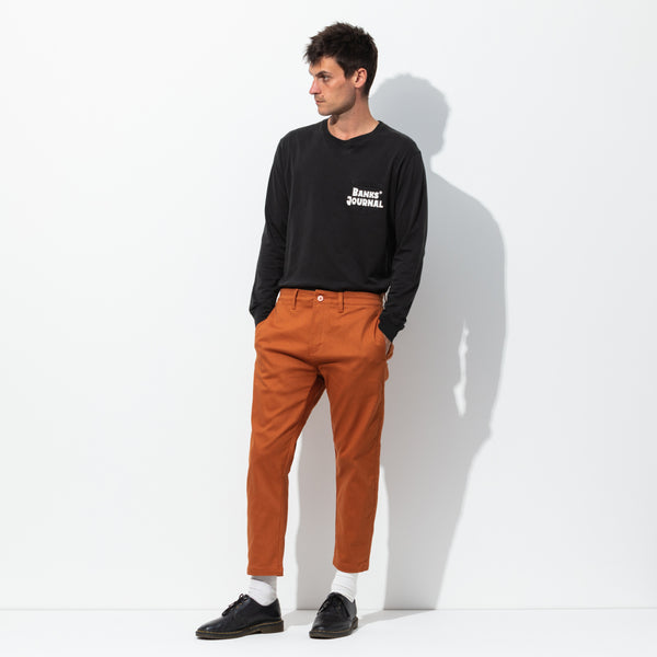 Downtown Twill Pant in Dark Amber