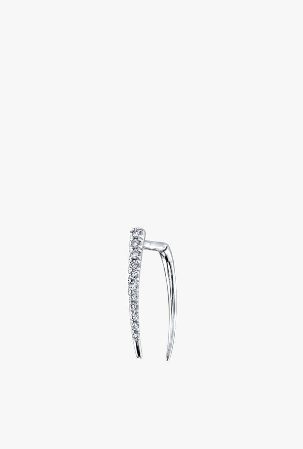 Pave Infinite Tusk Earring S
