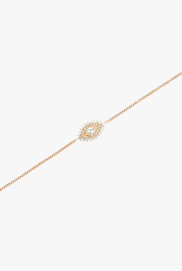 Prong Set Diamond Evil Eye Bracelet