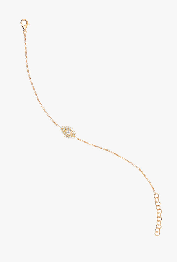 Prong Set Diamond Evil Eye Bracelet
