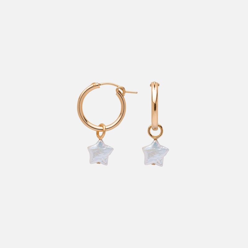 Anna Hoops + Chubby Star Charms