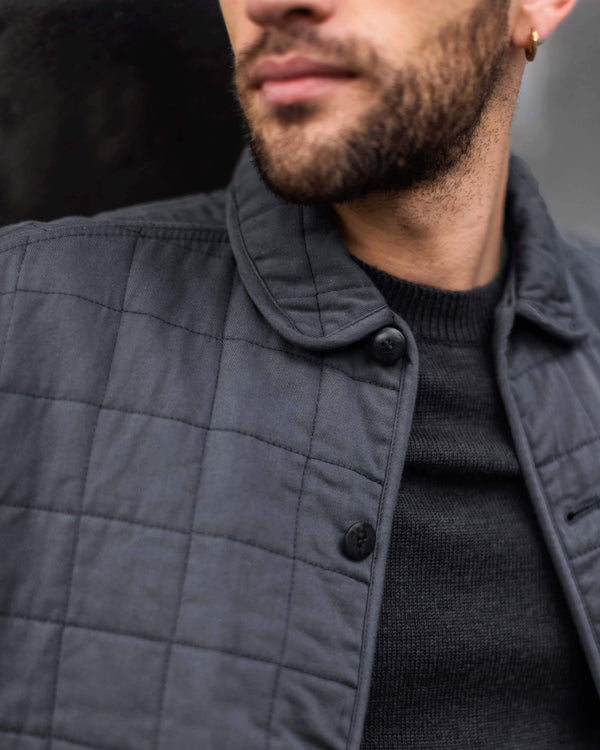 Quilted Kite Jacket / Ink