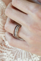Axis Ring w/ Pave Diamonds