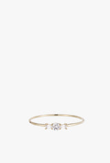 Round Diamond Baguette Whisper Ring