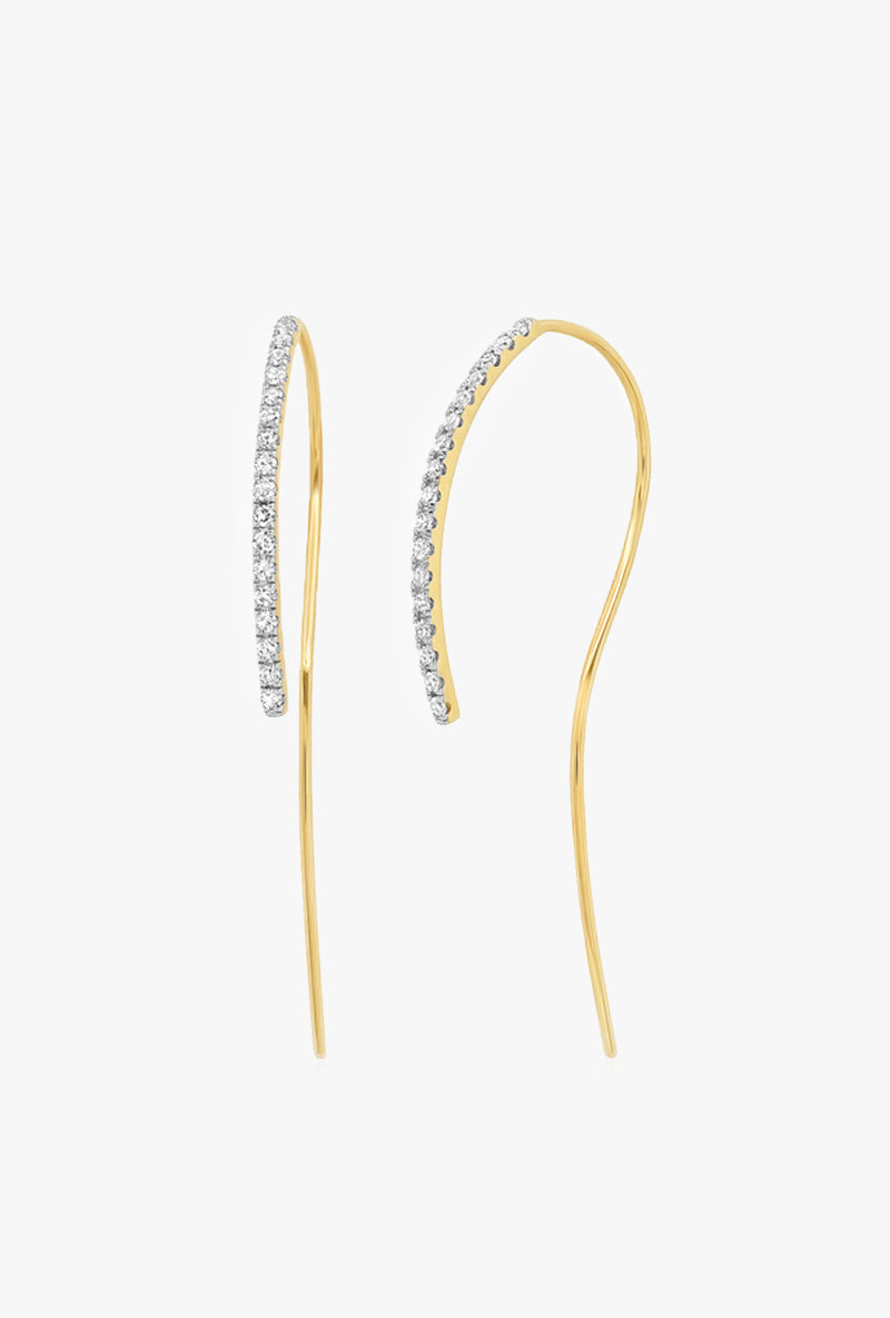 Diamond Hook Earrings