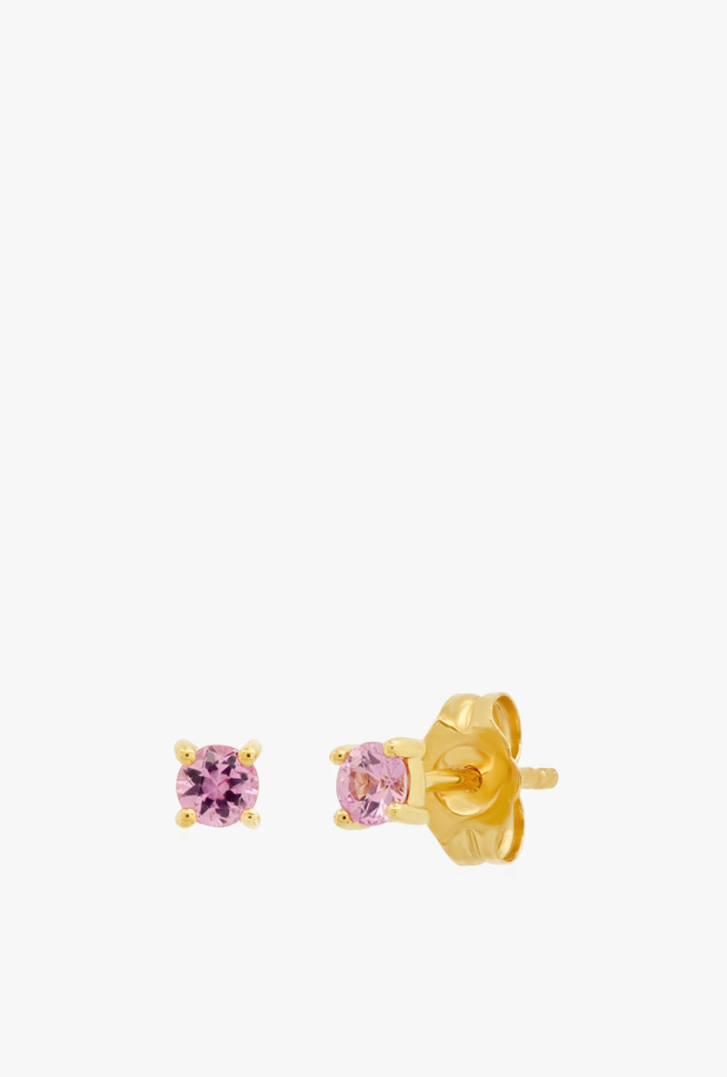 Pink Sapphire Studs