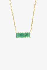 Emerald Baguette Staple Necklace