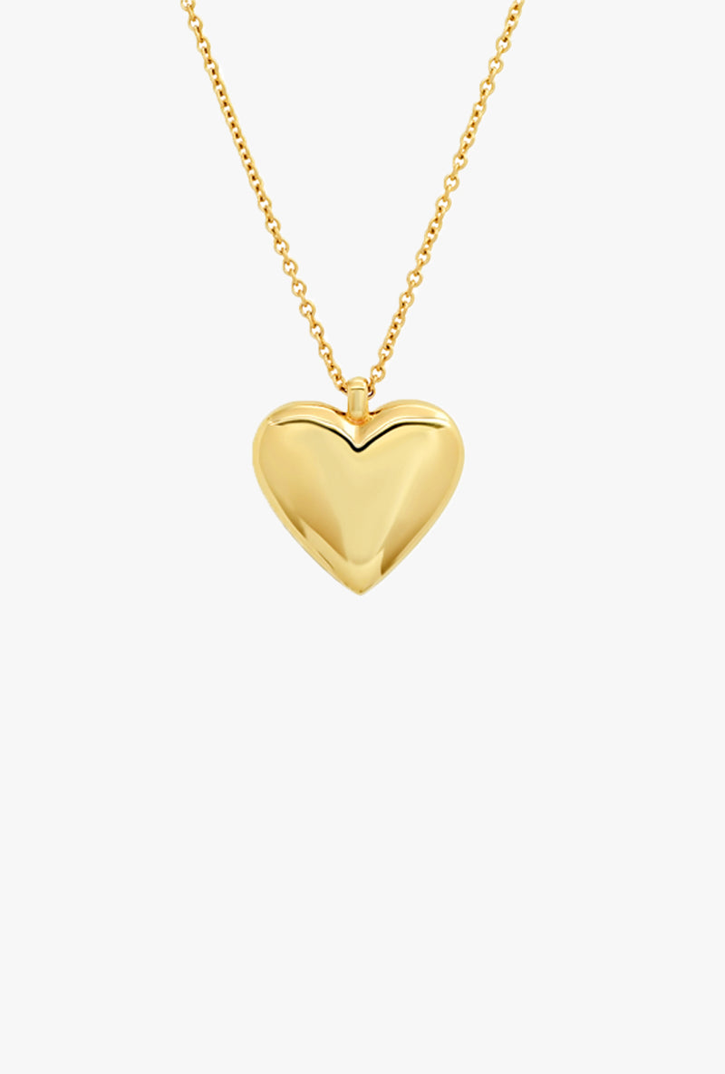 Reversible Diamond and Gold Heart Necklace