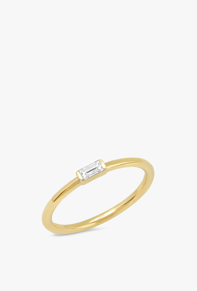 Diamond Baguette Solitare Ring