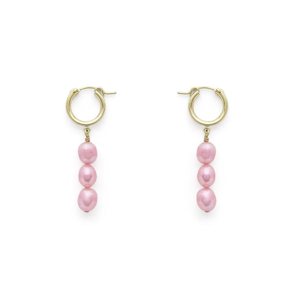 SPF pink pearl hoops