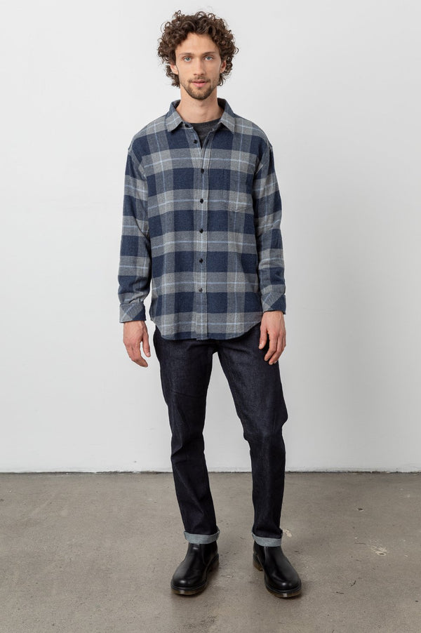 Sussex Shirt in Royal Sable Melange