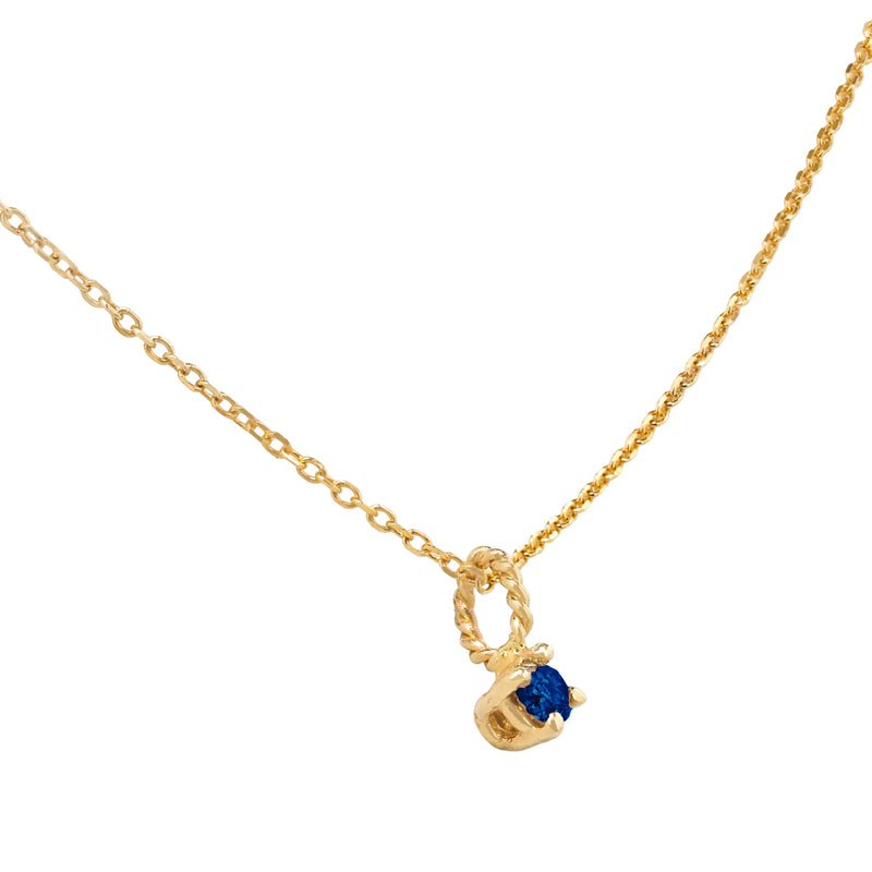 sapphire textured oval link necklace