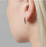 Classic Infinite Tusk Earrings in Yellow Gold