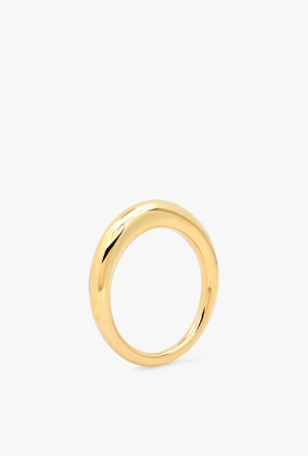 Solid Gold Asymmetrical Ring