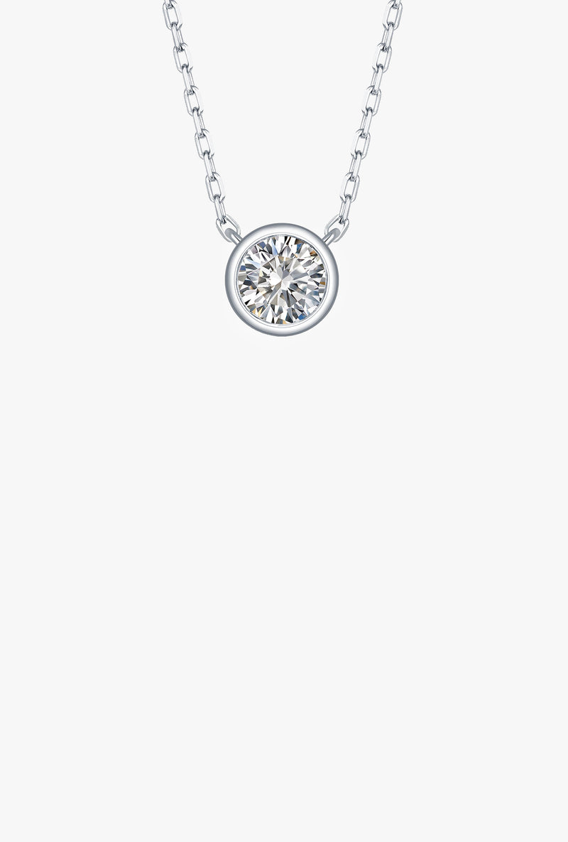 Solitaire Bezel Necklace